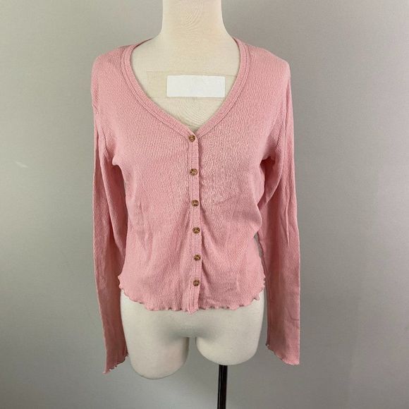 NWT POOF Pink Button Down Cardigan‎ - Picture 2 of 8
